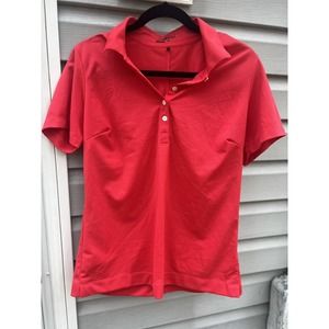 Womens Nike Golf Tour Performance Short Sleeve Polo Red Size Large